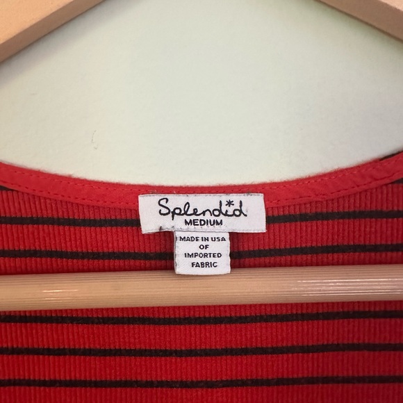 Anthropologie splendid Striped Red Sleeveless Jersey Dress - Picture 4 of 5